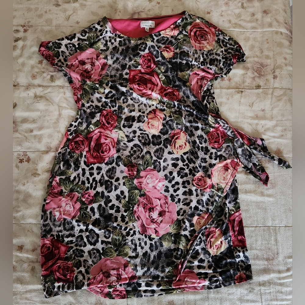 Leopard Dress with Roses